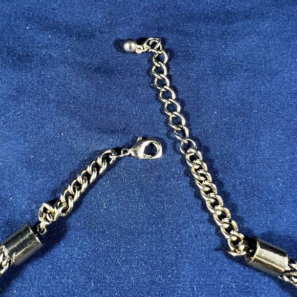 Vintage Twisted Rope Chain Gold-Tone Choker Necklace With Lobster Clasp - Picture 2 of 3